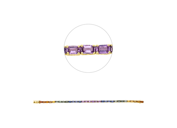 Brogle Selection Saphirarmband Rainbow