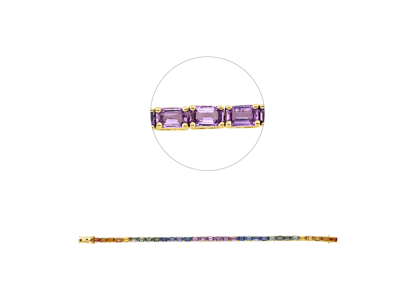 Brogle Selection Saphirarmband Rainbow Brogle Selection Saphirarmband Rainbow