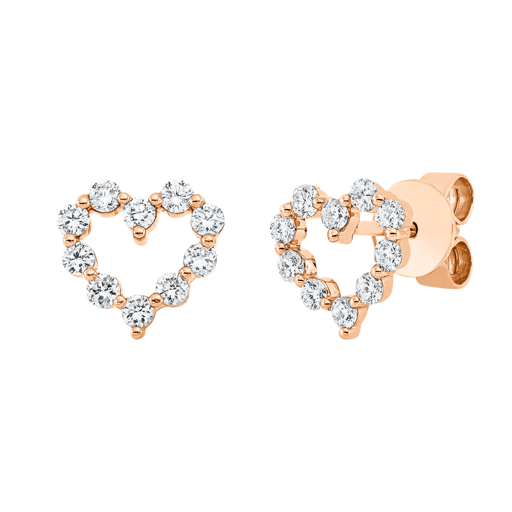 Brogle Selection Spirit heart stud earrings