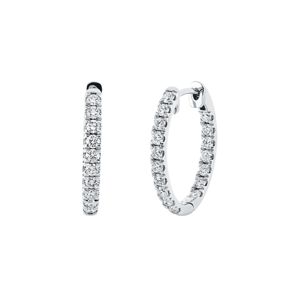 Brogle Classic diamond hoop earrings Brogle Classic diamond hoop earrings