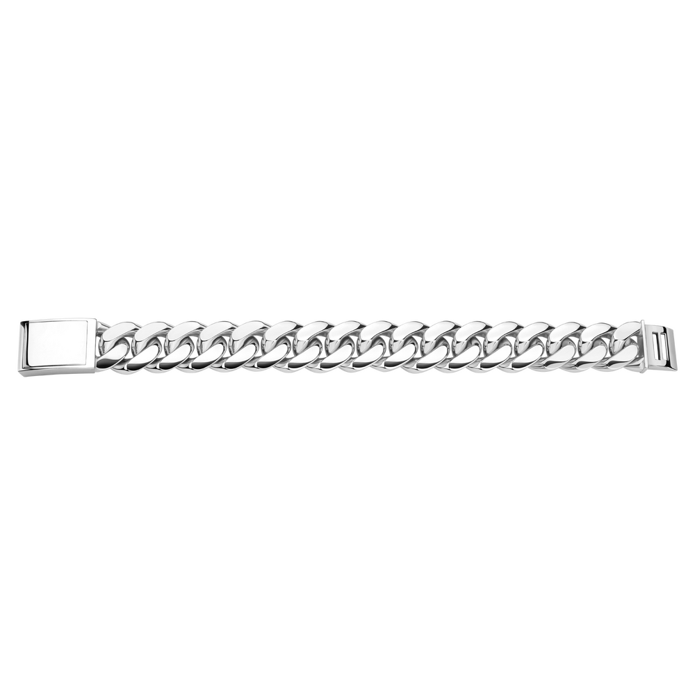 Emil Kraus Cuban Link Panzerarmband oval diamantiert, 18mm Emil Kraus Cuban Link Panzerarmband oval diamantiert, 18mm
