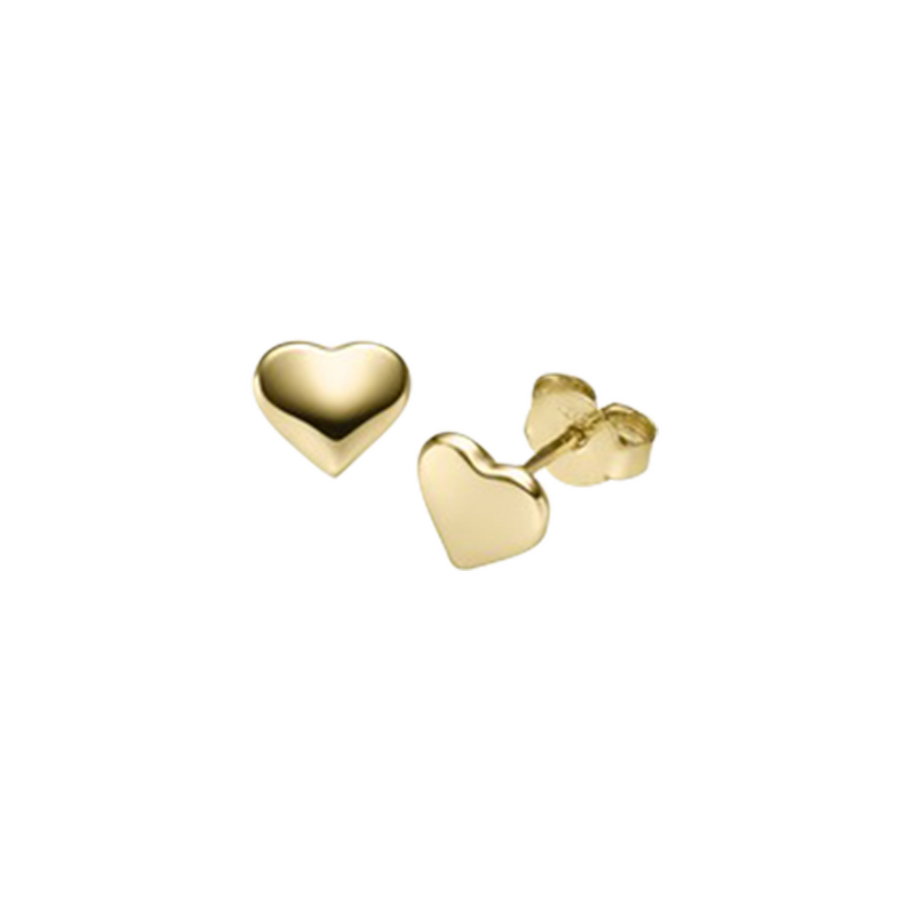 Brogle Selection Spirit heart stud earrings in gold