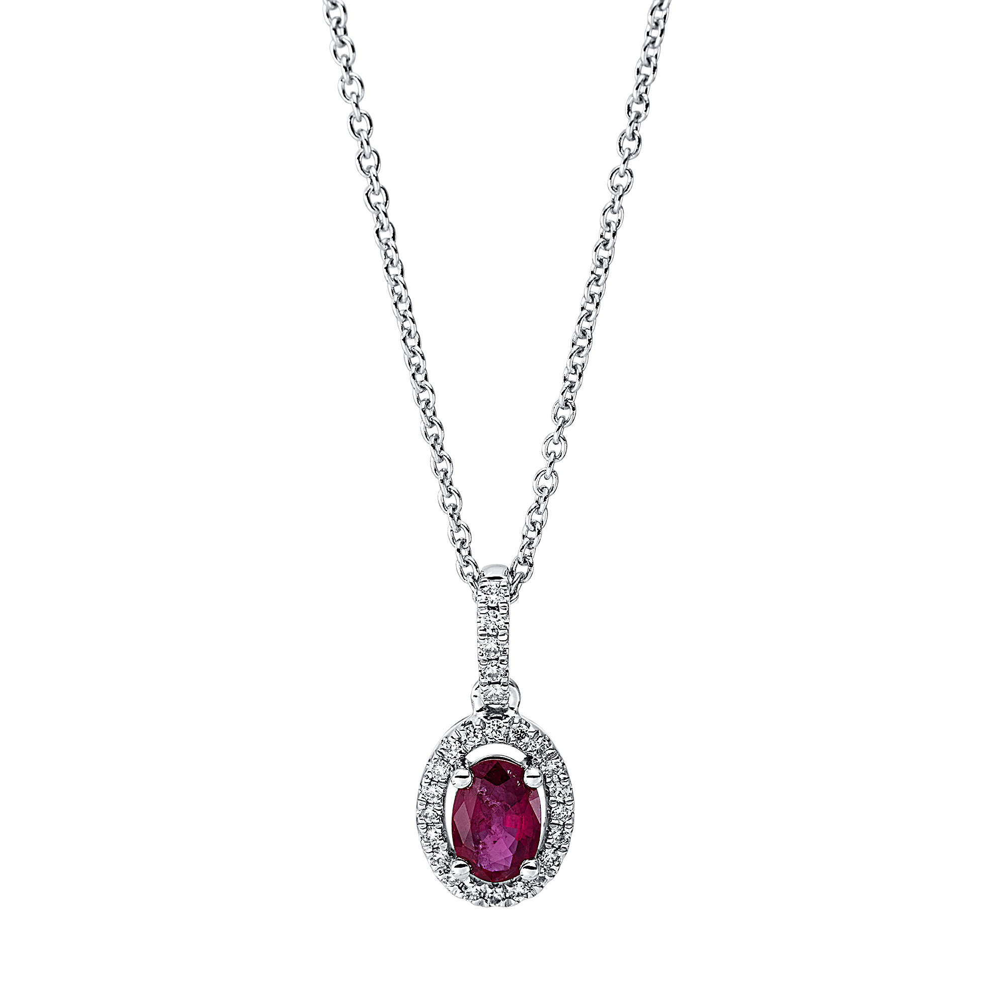 Brogle Classic Kette mit Rubinanhänger Brogle Classic Kette mit Rubinanhänger