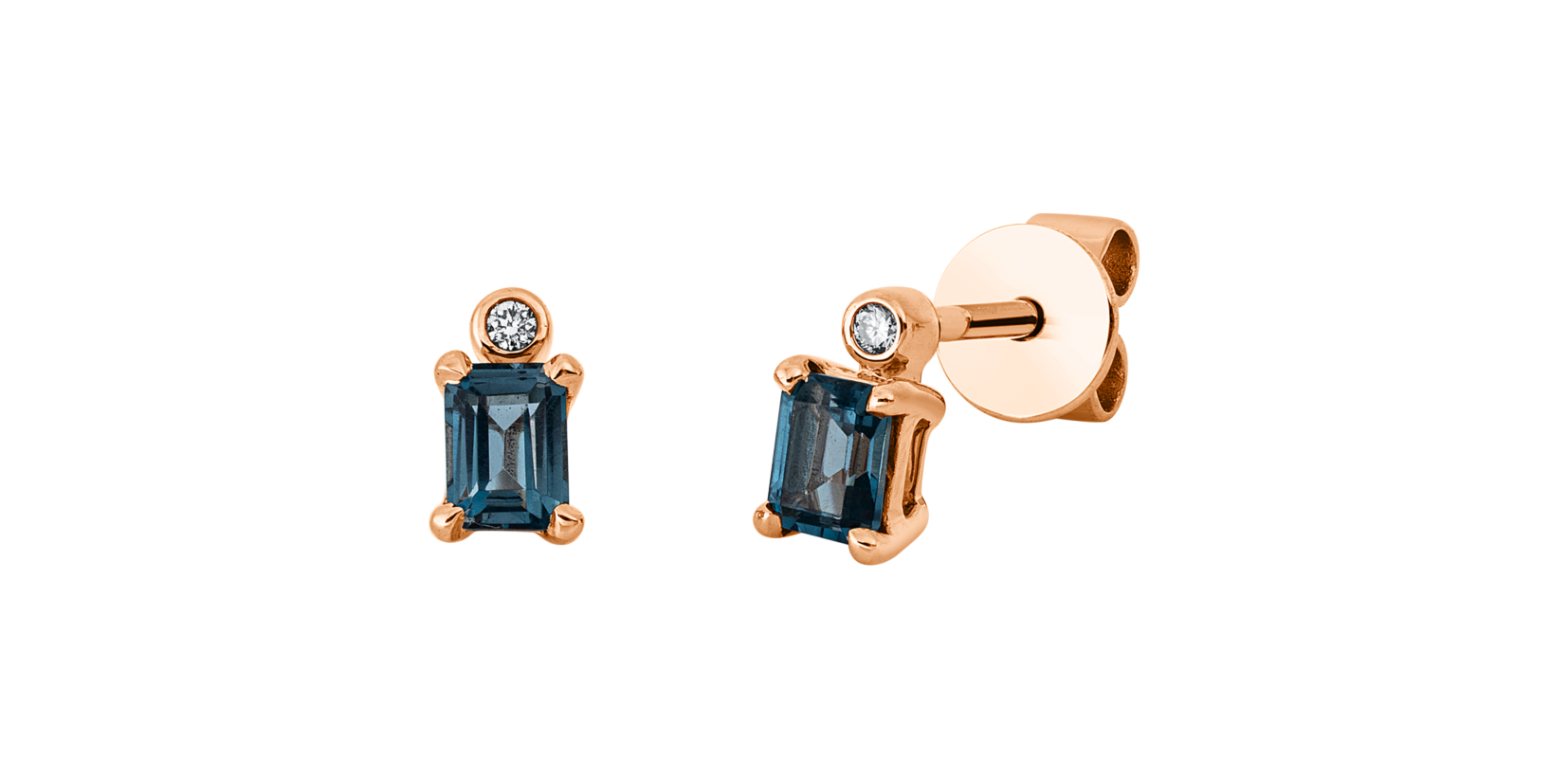 Brogle Classic London topaz stud earrings