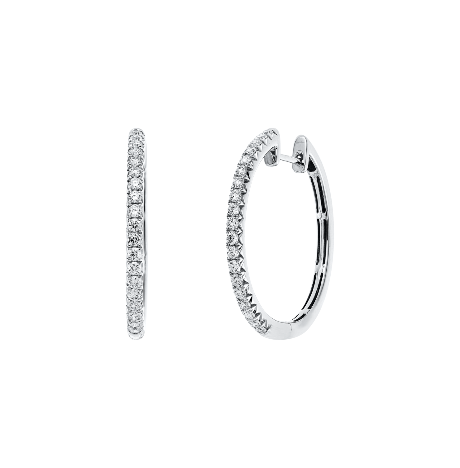 Brogle Classic diamond hoop earrings Brogle Classic diamond hoop earrings