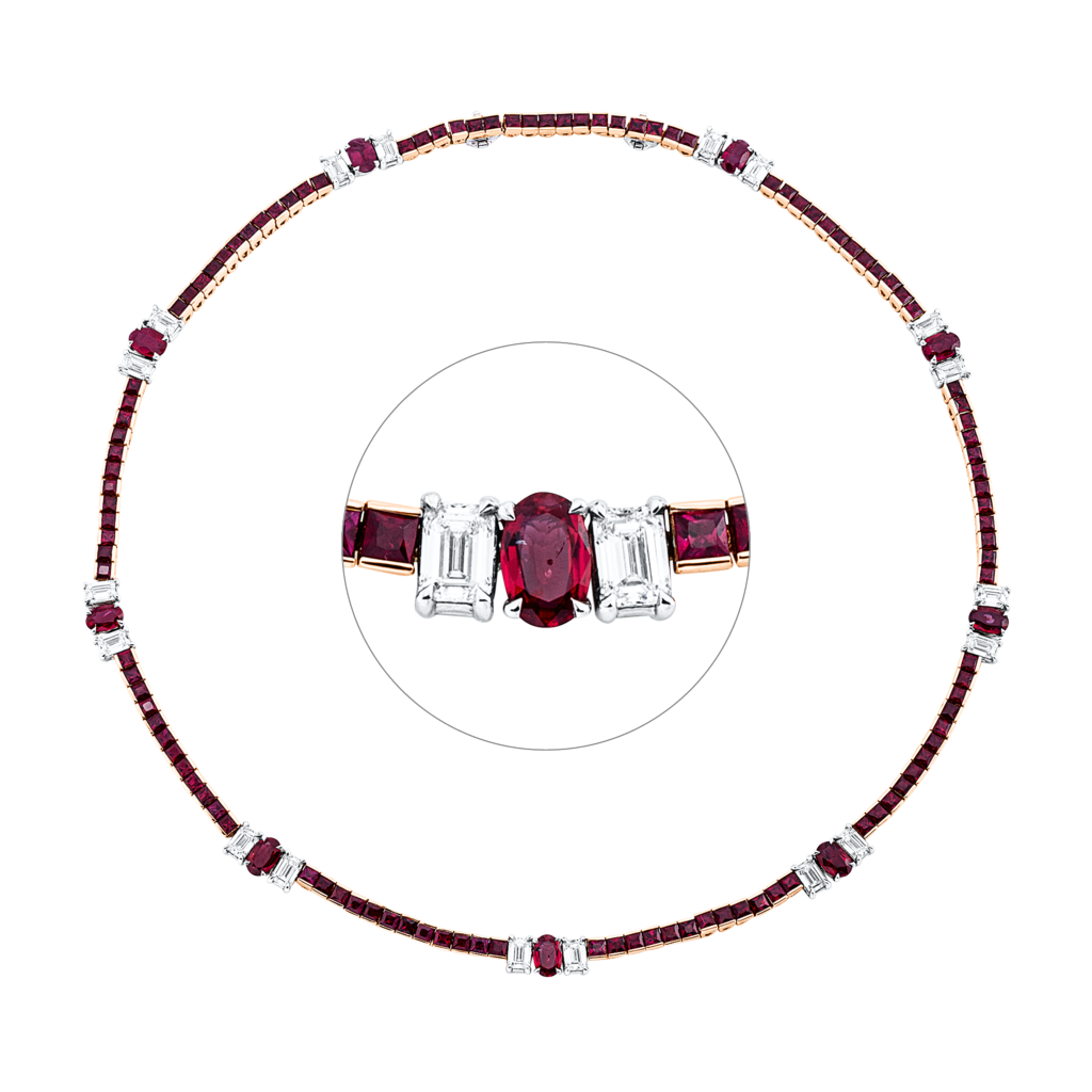 Brogle Selection bicolour ruby necklace