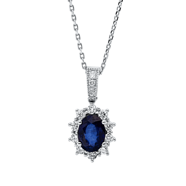 Brogle Classic necklace with sapphire pendant
