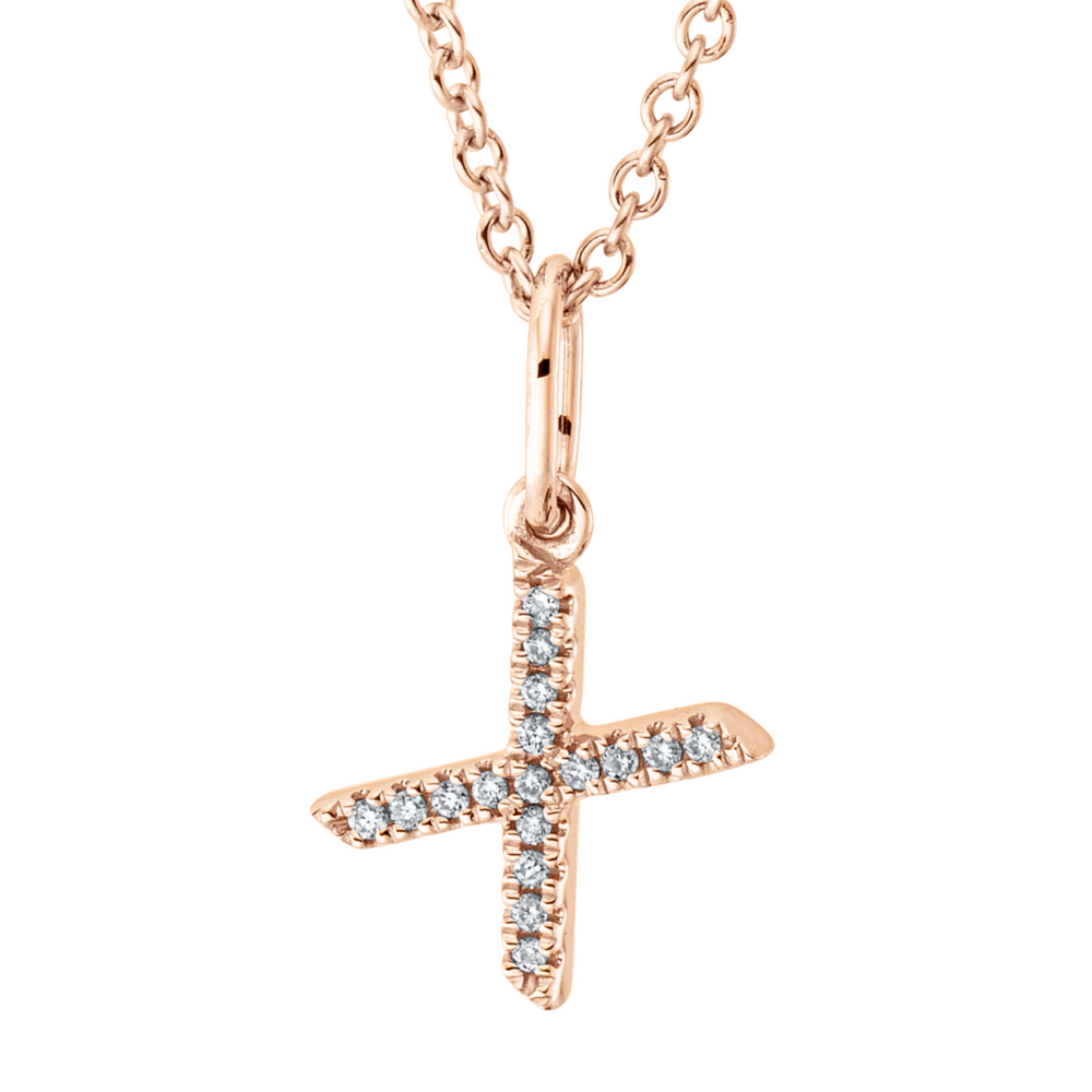 Brogle Selection Spirit gold chain with letter pendant X