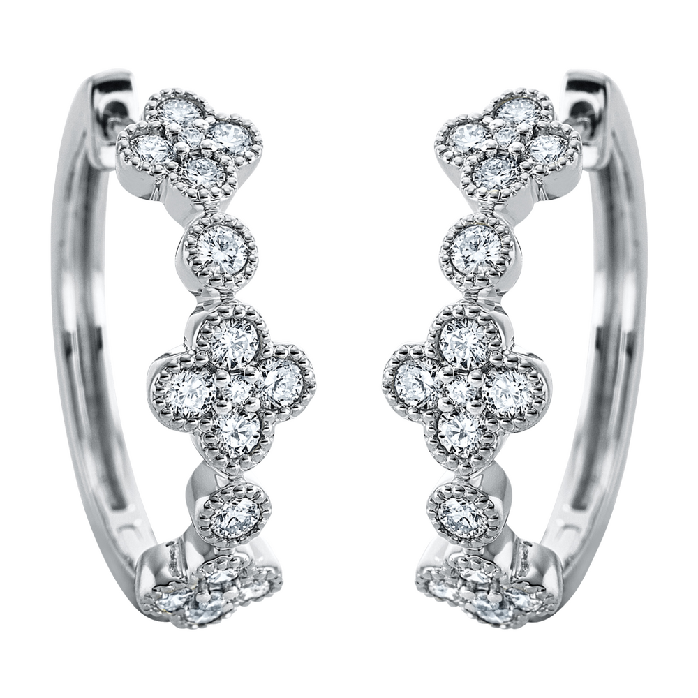 Brogle Selection Casual diamond hoop earrings