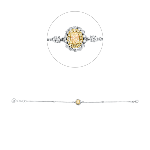 Brogle Classic bicolour diamond bracelet