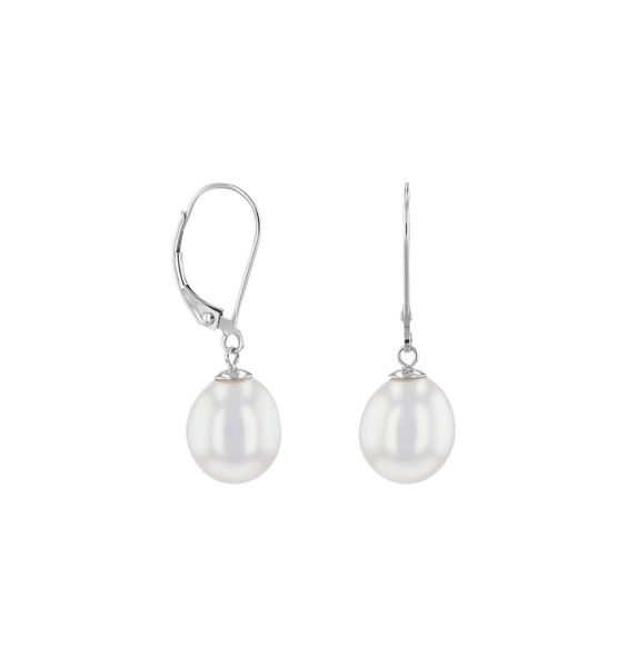 Brogle Classic freshwater pearl hoop earrings Brogle Classic freshwater pearl hoop earrings