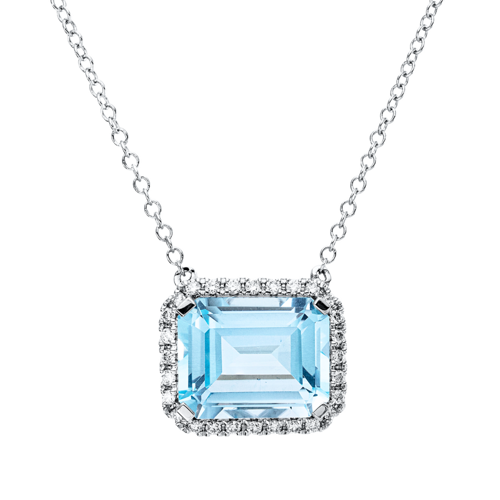 Brogle Classic necklace with sky topaz pendant Brogle Classic necklace with sky topaz pendant