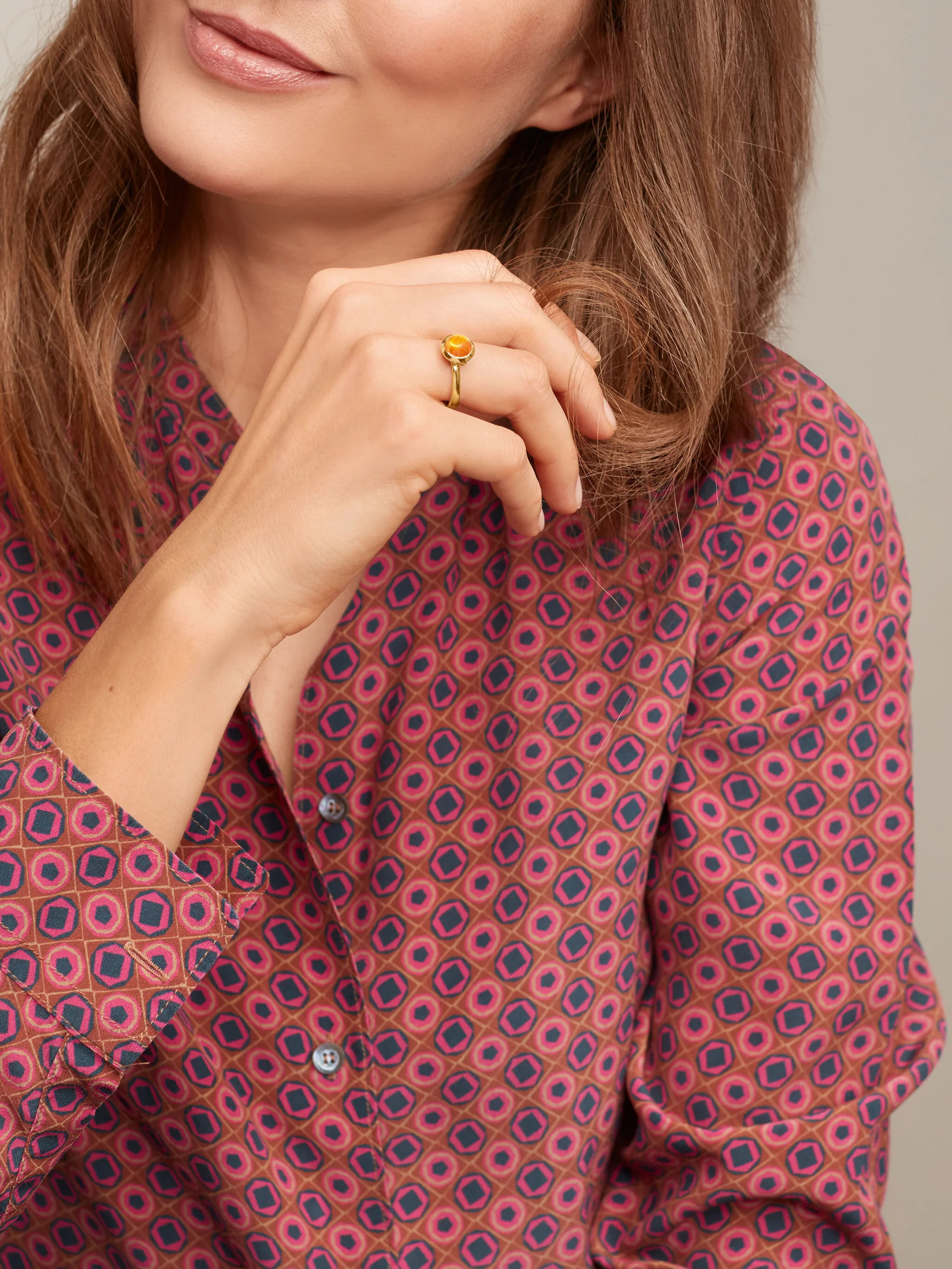 Tamara Comolli Bouton Mandarin-Granat S Ring Tamara Comolli Bouton Mandarin-Granat S Ring