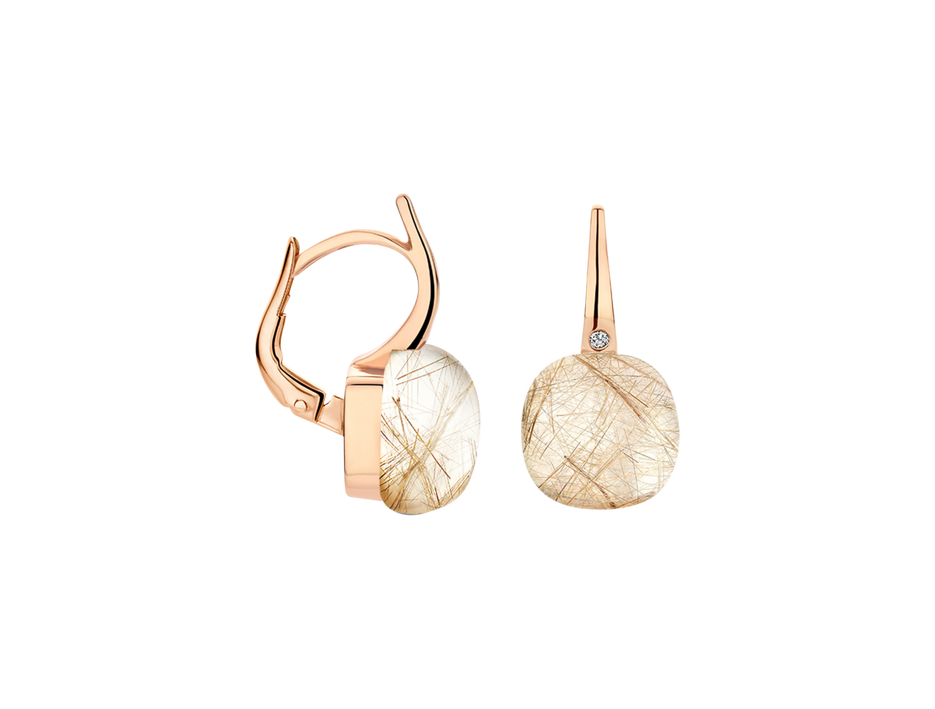 Bigli Mini Sweety Rutilated Quartz Dangle Earrings