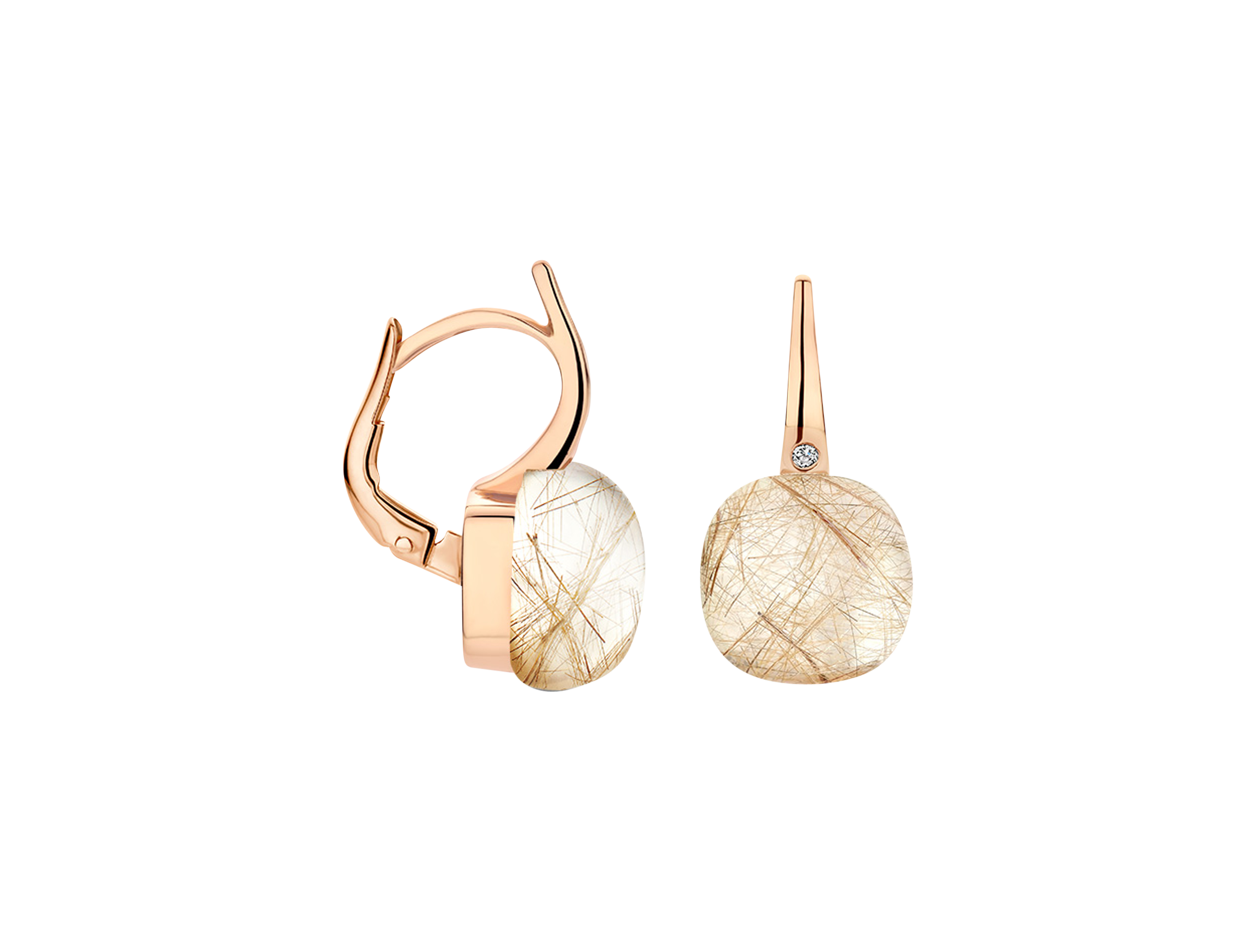 Bigli Mini Sweety Rutilated Quartz Dangle Earrings Bigli Mini Sweety Rutilated Quartz Dangle Earrings