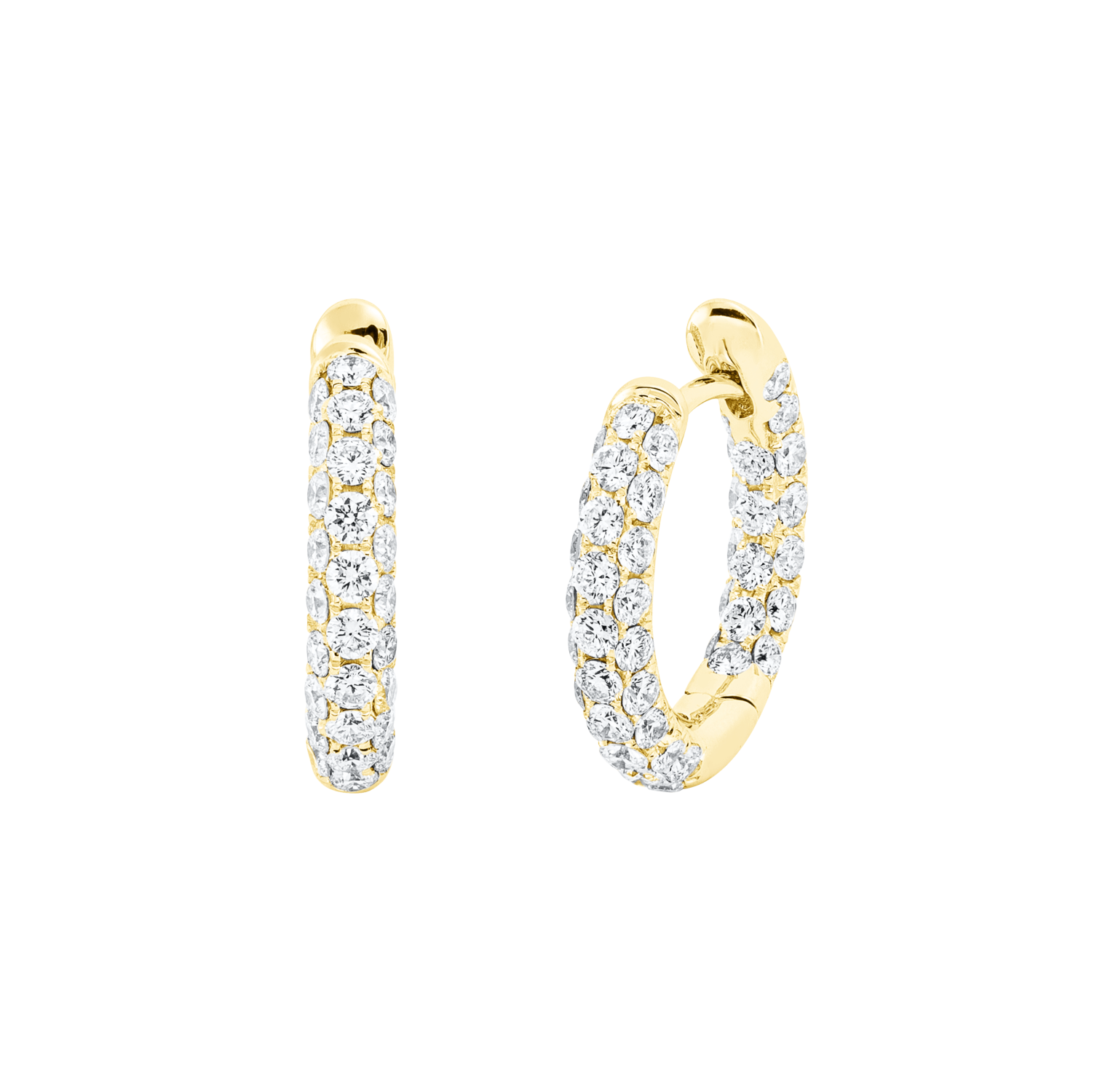 Brogle Selection diamond hoop earrings Brogle Selection diamond hoop earrings