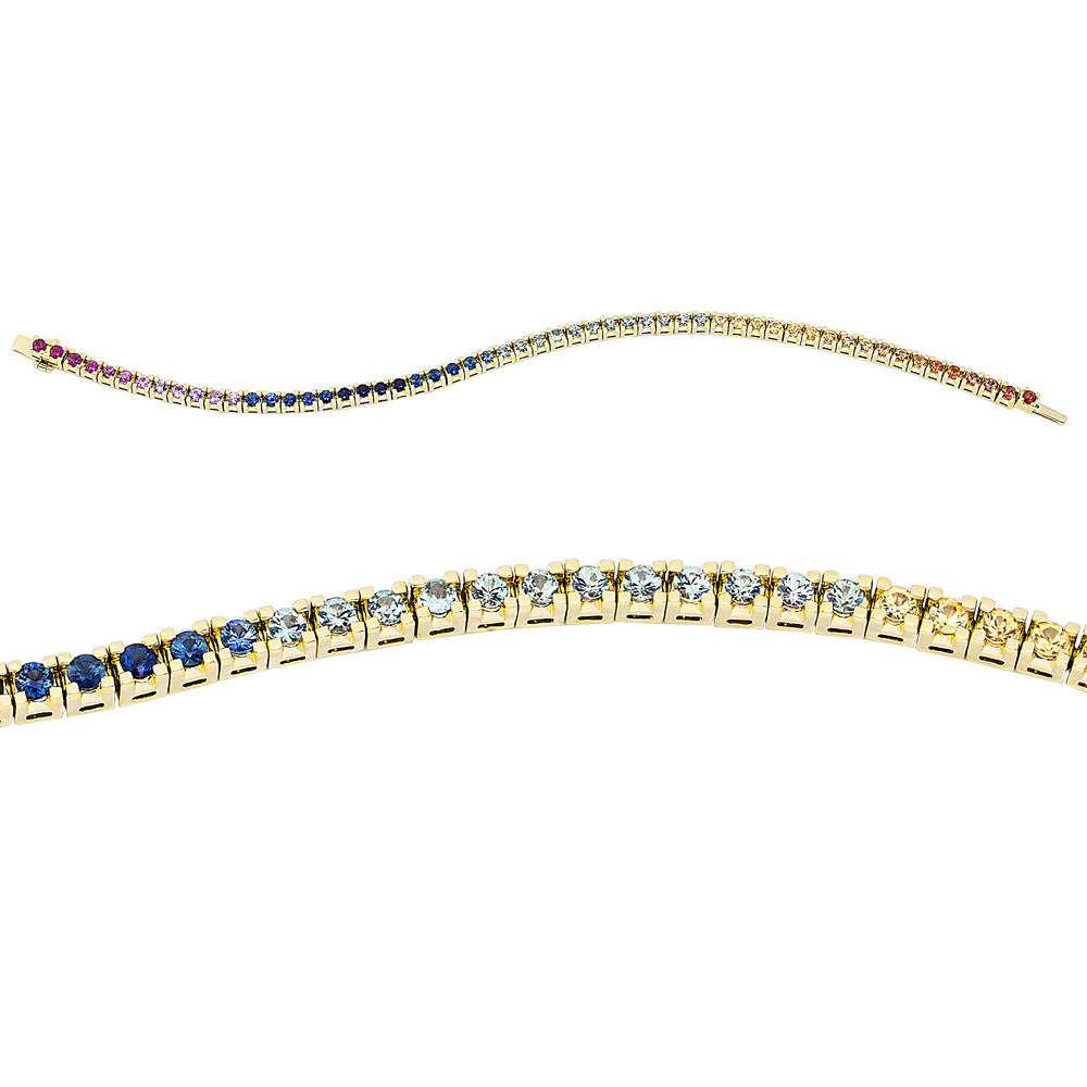 Brogle Selection sapphire bracelet Rainbow