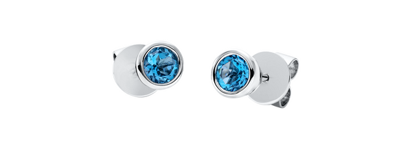 Brogle Classic topaz stud earrings