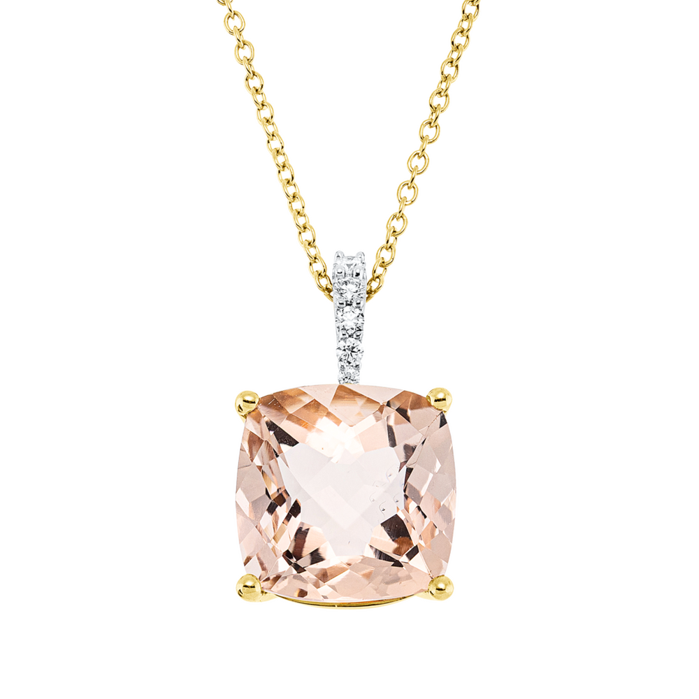 Brogle Classic necklace with morganite pendant
