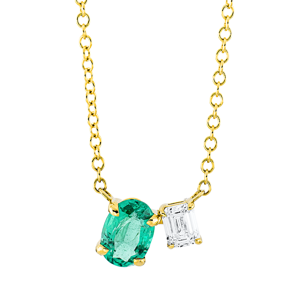 Brogle Classic necklace with emerald pendant