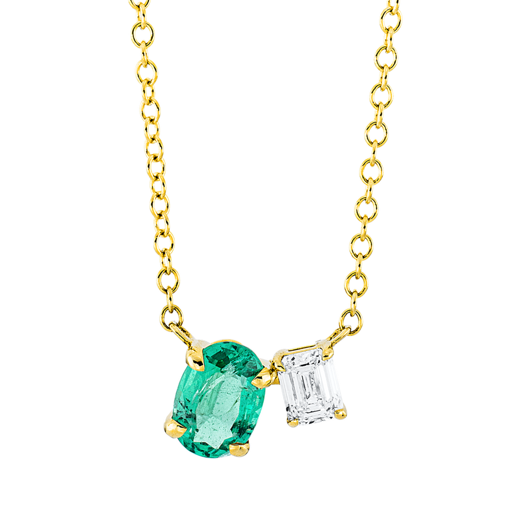 Brogle Classic necklace with emerald pendant