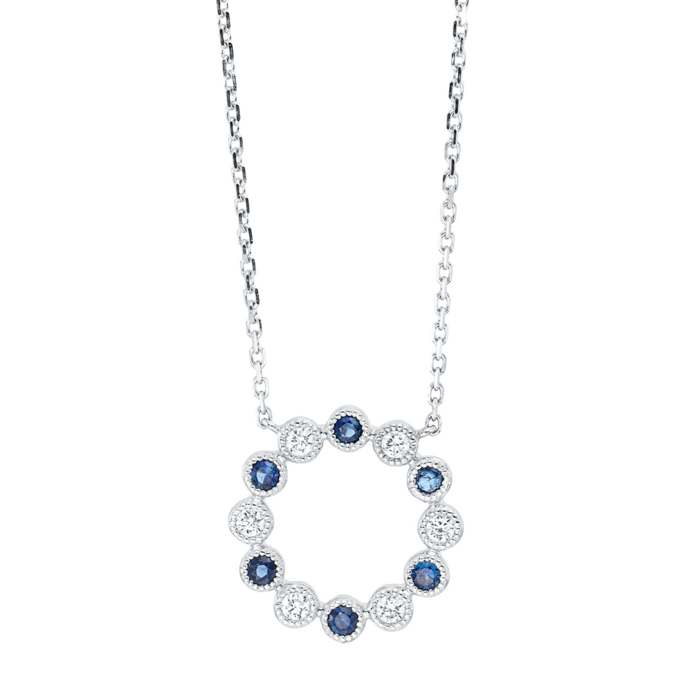 Brogle Classic gold chain with sapphire pendant