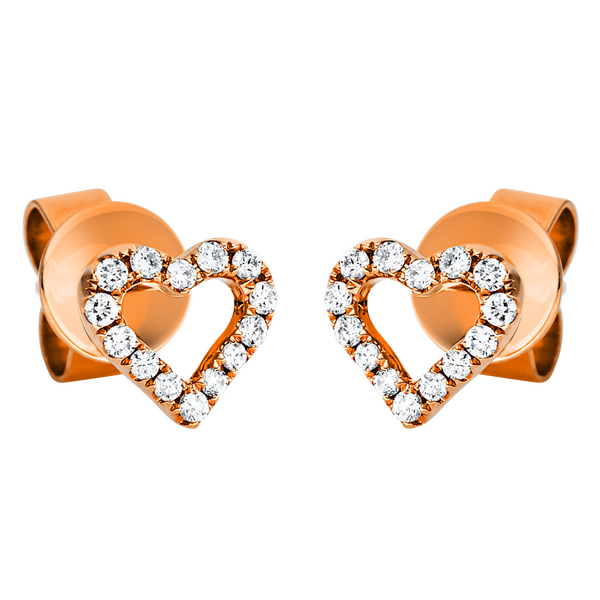 Brogle Selection Spirit heart stud earrings