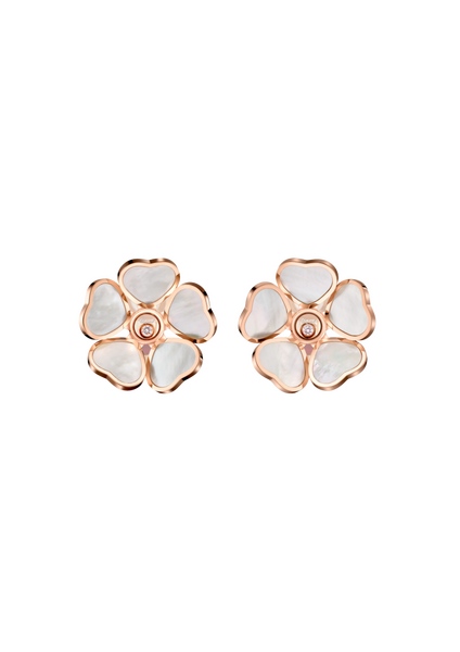 Chopard Happy Hearts Flowers Stud Earrings