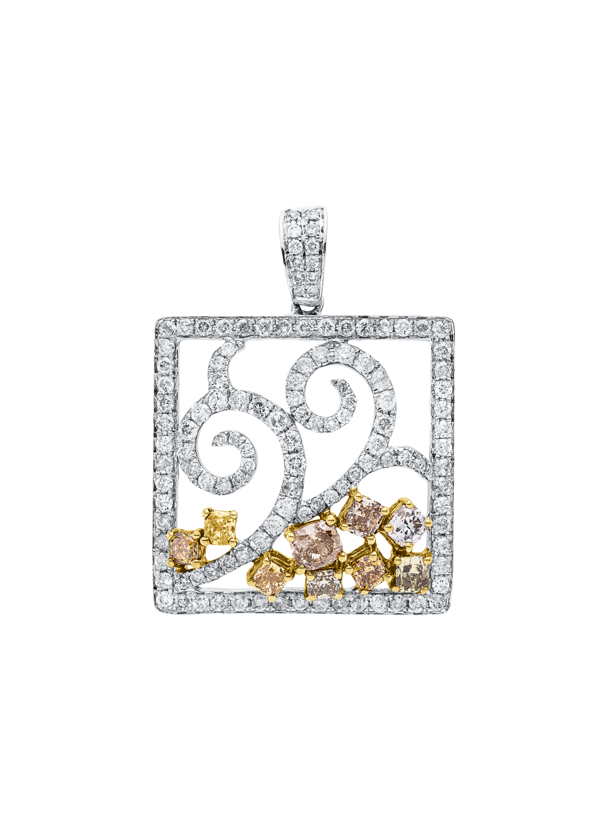 Brogle Classic Bicolor Diamond Pendant Brogle Classic Bicolor Diamond Pendant