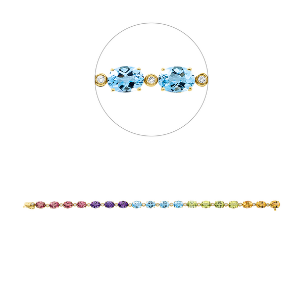Brogle Selection Farbsteinarmband
