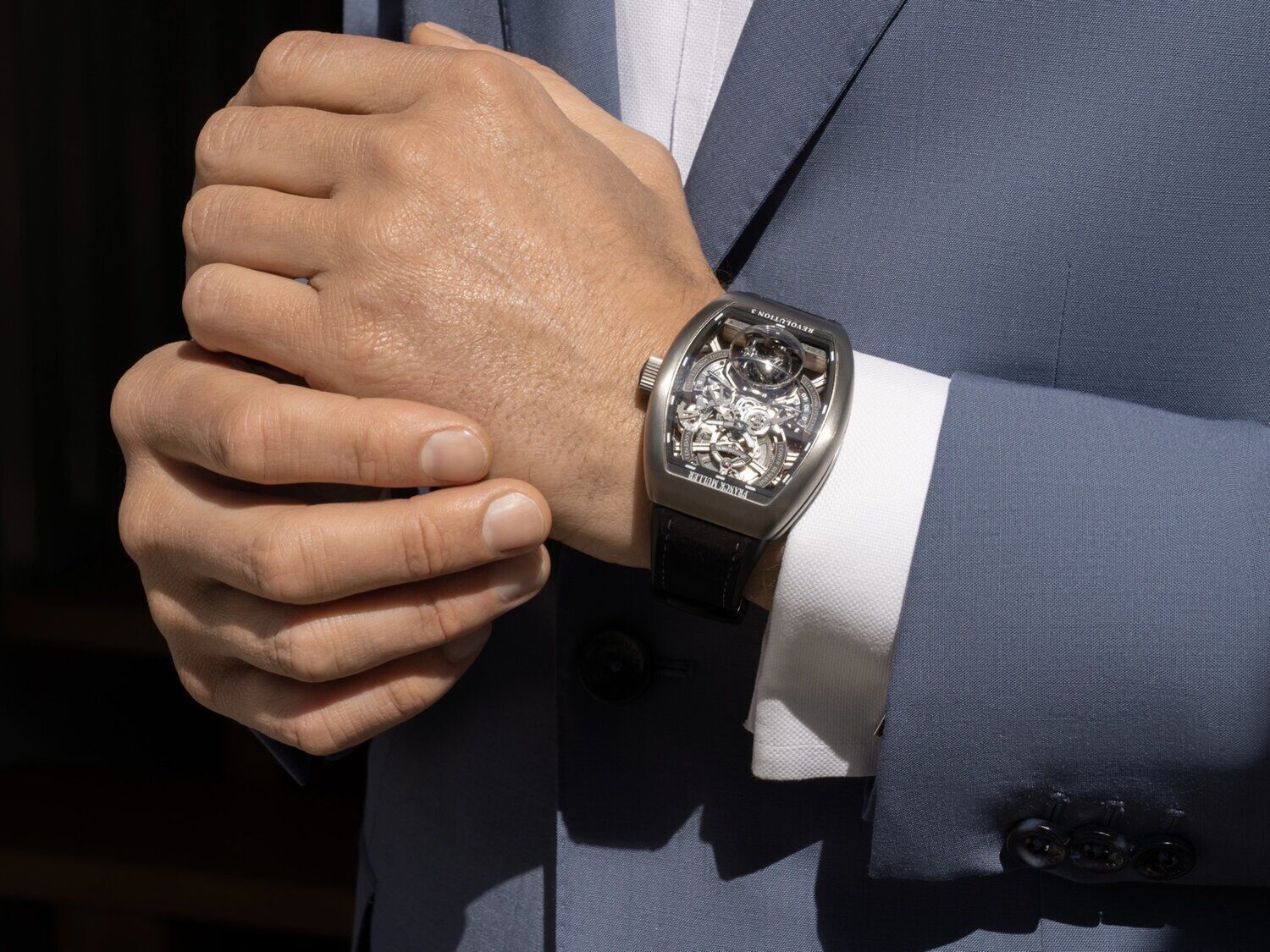 Franck Muller Vanguard Tourbillon Revolution 3 Skeleton 55.9 x 46mm Franck Muller Vanguard Tourbillon Revolution 3 Skeleton 55.9 x 46mm