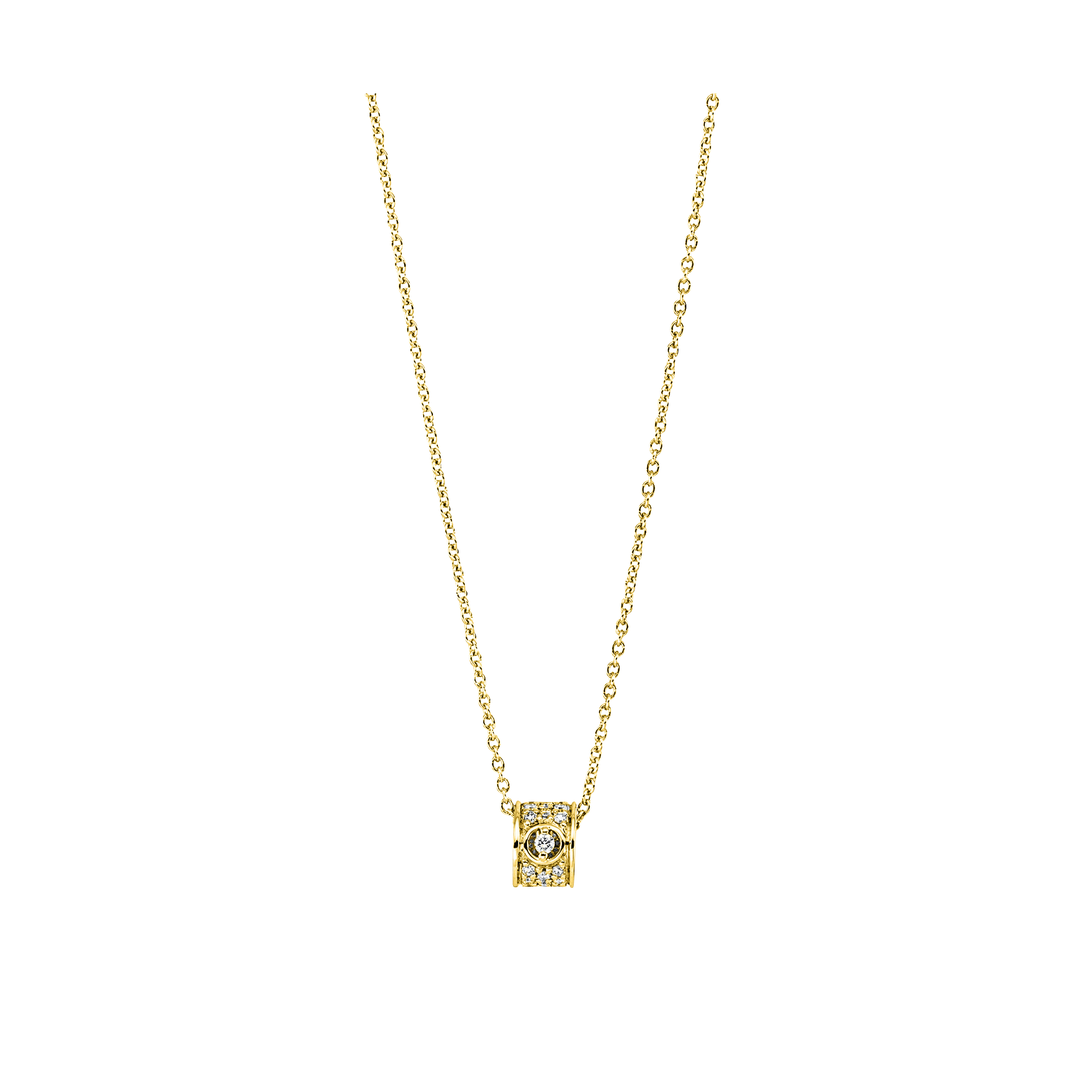 Brogle Selection Casual gold chain with diamond pendant Brogle Selection Casual gold chain with diamond pendant