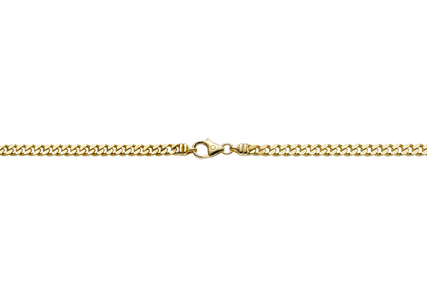 Brogle Selection Essentials curb chain bracelet 4-sided diamond-coated 4mm