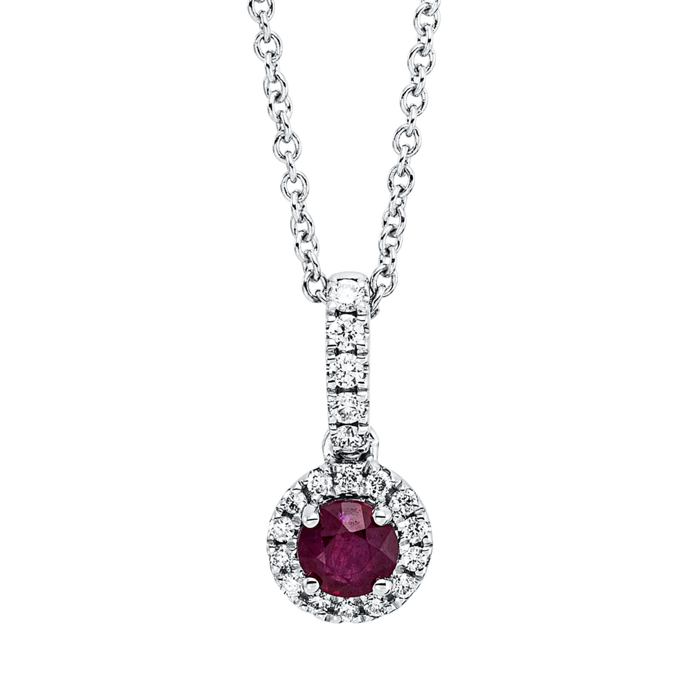 Brogle Classic gold chain with ruby pendant