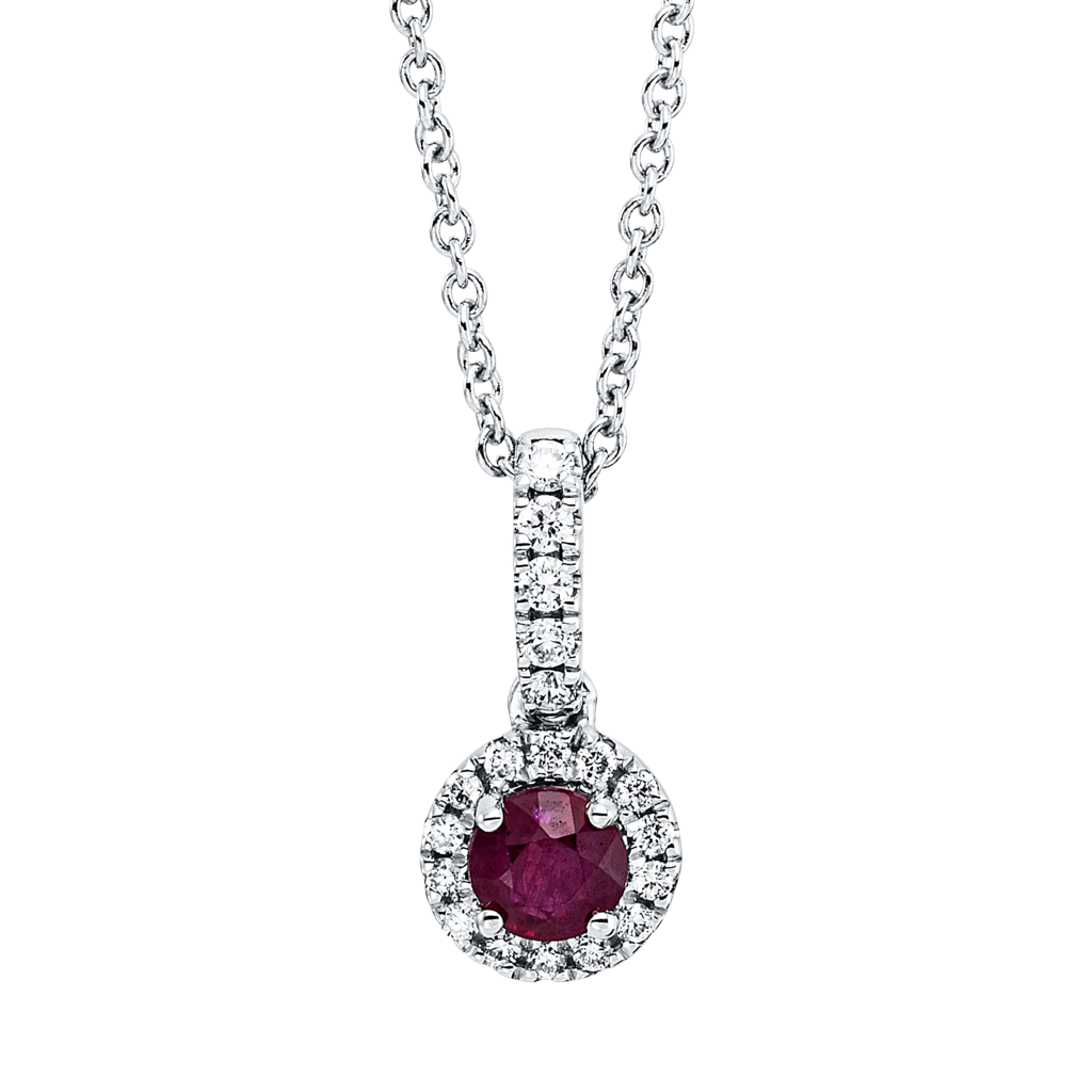 Brogle Classic necklace with ruby pendant Brogle Classic necklace with ruby pendant
