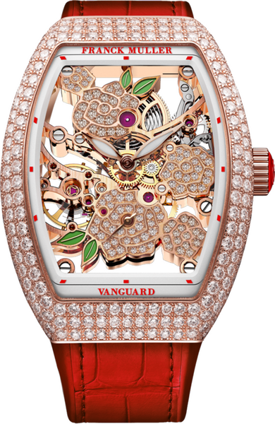 Franck Muller Vanguard Rose Skeleton 42.3 x 32mm