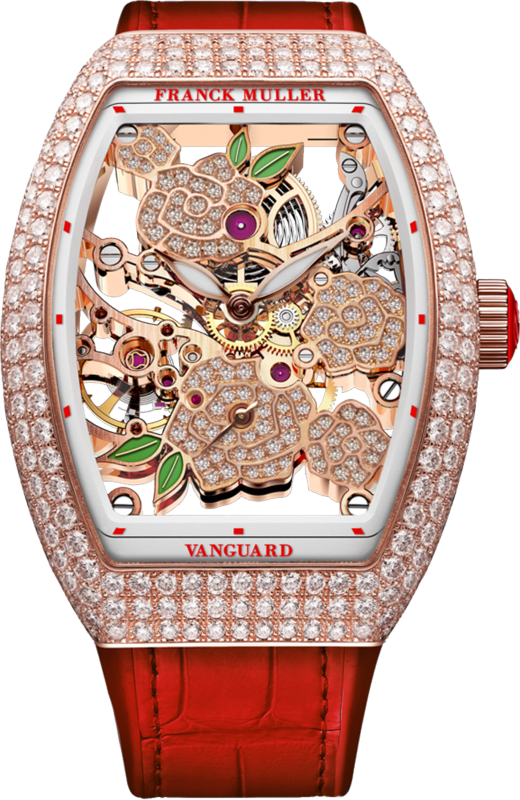 Franck Muller Vanguard Rose Skeleton 42.3 x 32mm Franck Muller Vanguard Rose Skeleton 42.3 x 32mm