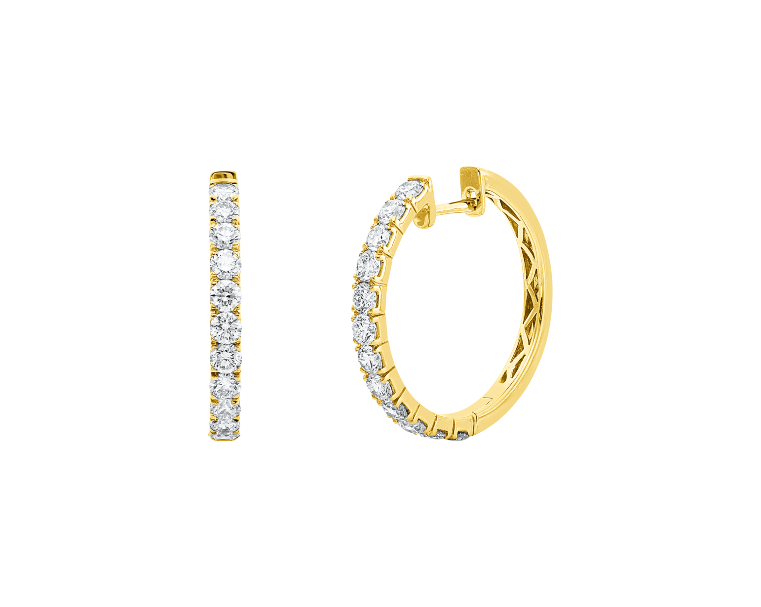 Brogle Selection diamond hoop earrings Brogle Selection diamond hoop earrings