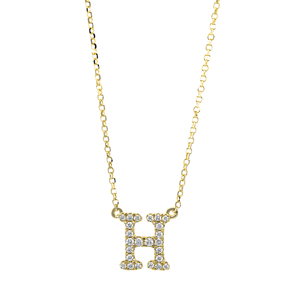 Brogle Classic necklace with diamond letters H Brogle Classic necklace with diamond letters H