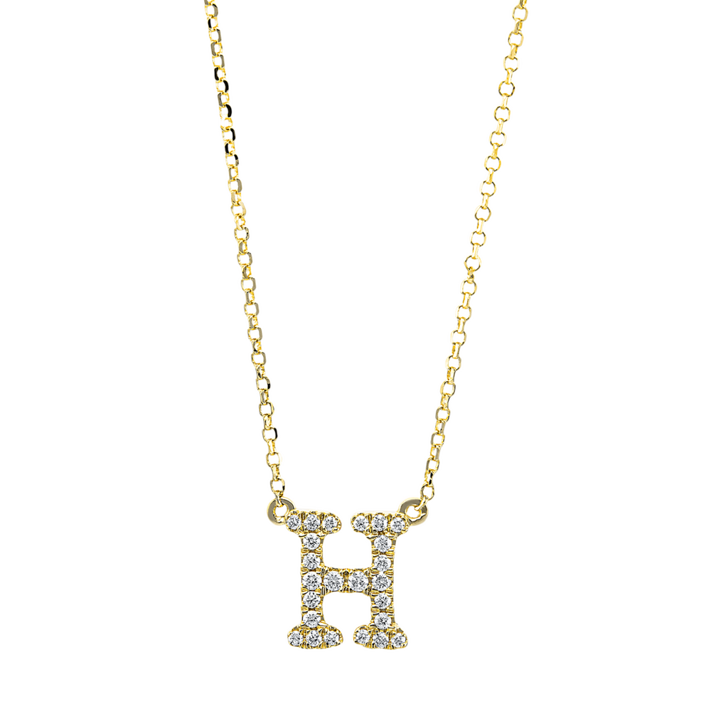 Brogle Classic necklace with diamond letters H Brogle Classic necklace with diamond letters H