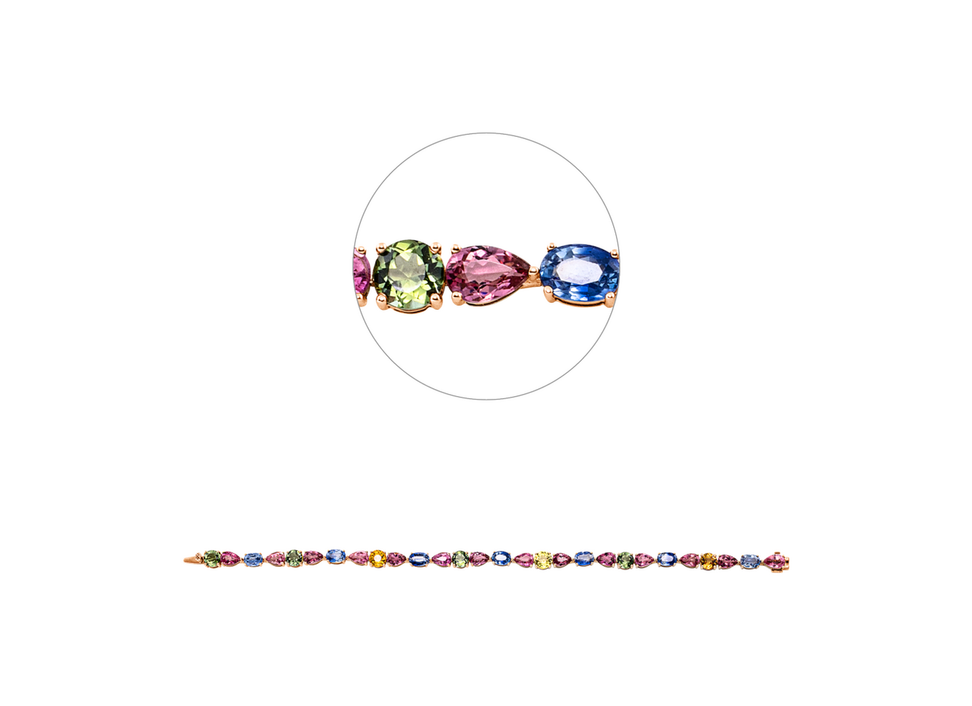 Brogle Selection sapphire bracelet Rainbow