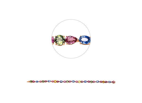 Brogle Selection sapphire bracelet Rainbow