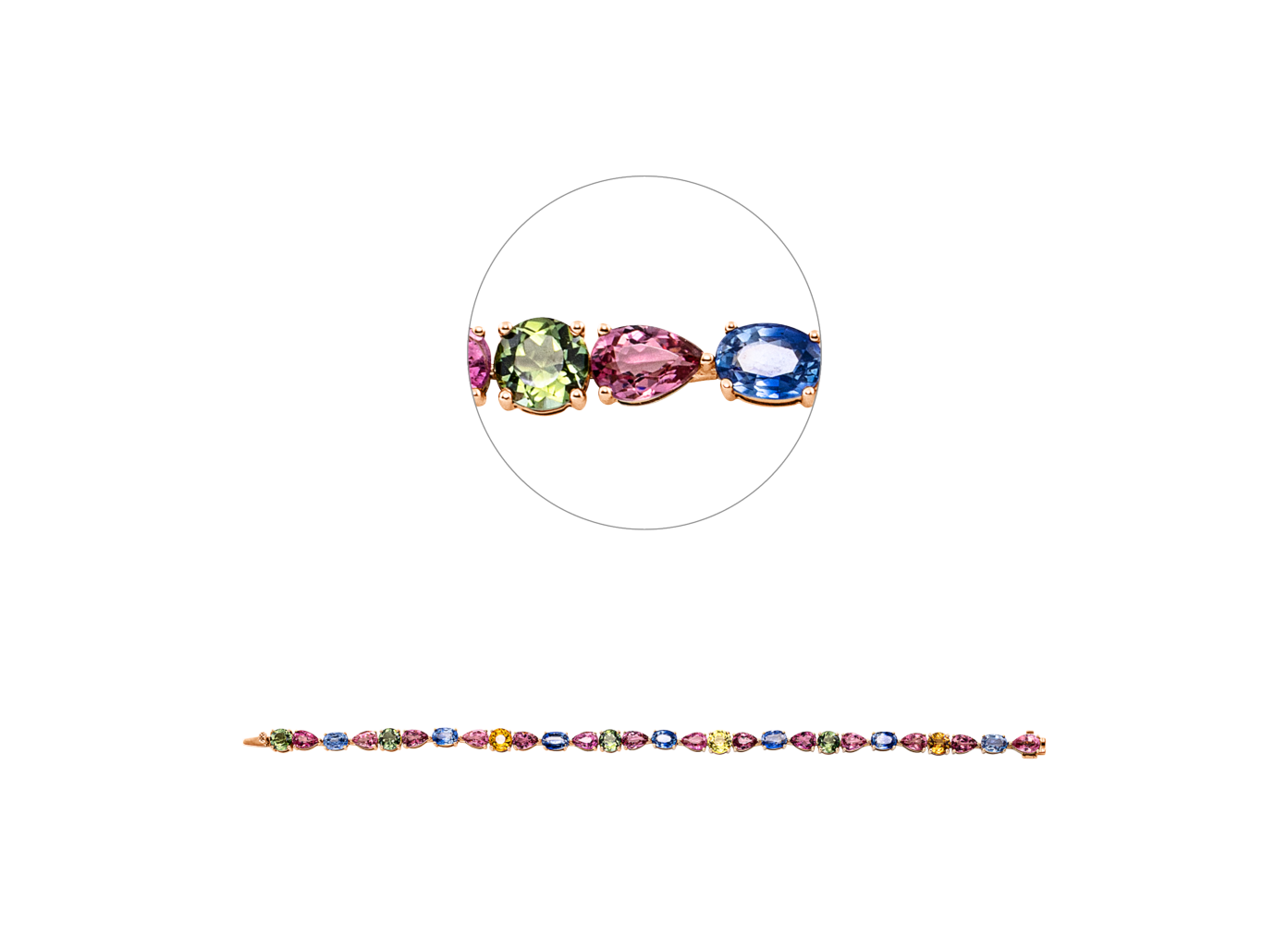 Brogle Selection sapphire bracelet Rainbow Brogle Selection sapphire bracelet Rainbow