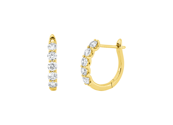 Brogle Classic diamond hoop earrings Brogle Classic diamond hoop earrings