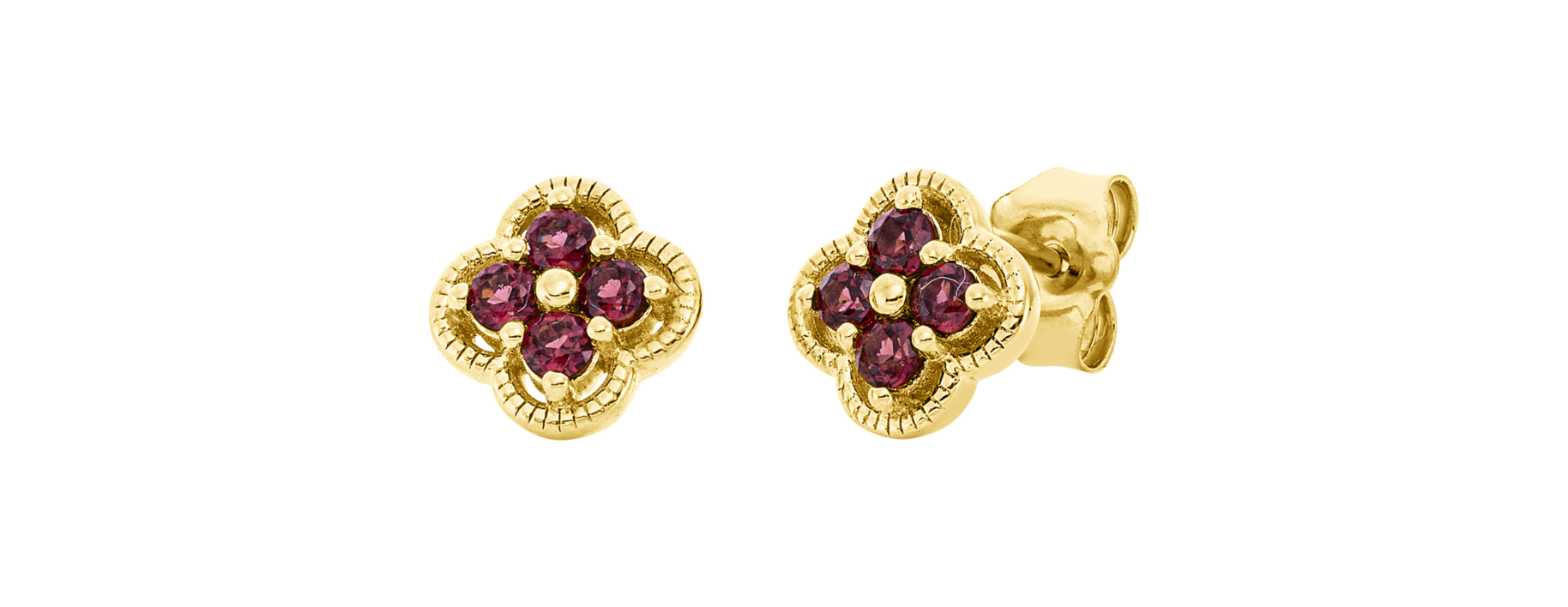 Brogle Classic rhodolite stud earrings Brogle Classic rhodolite stud earrings