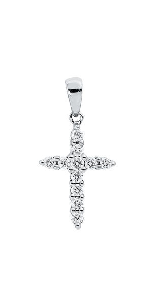Brogle Classic cross pendant with diamonds Brogle Classic cross pendant with diamonds