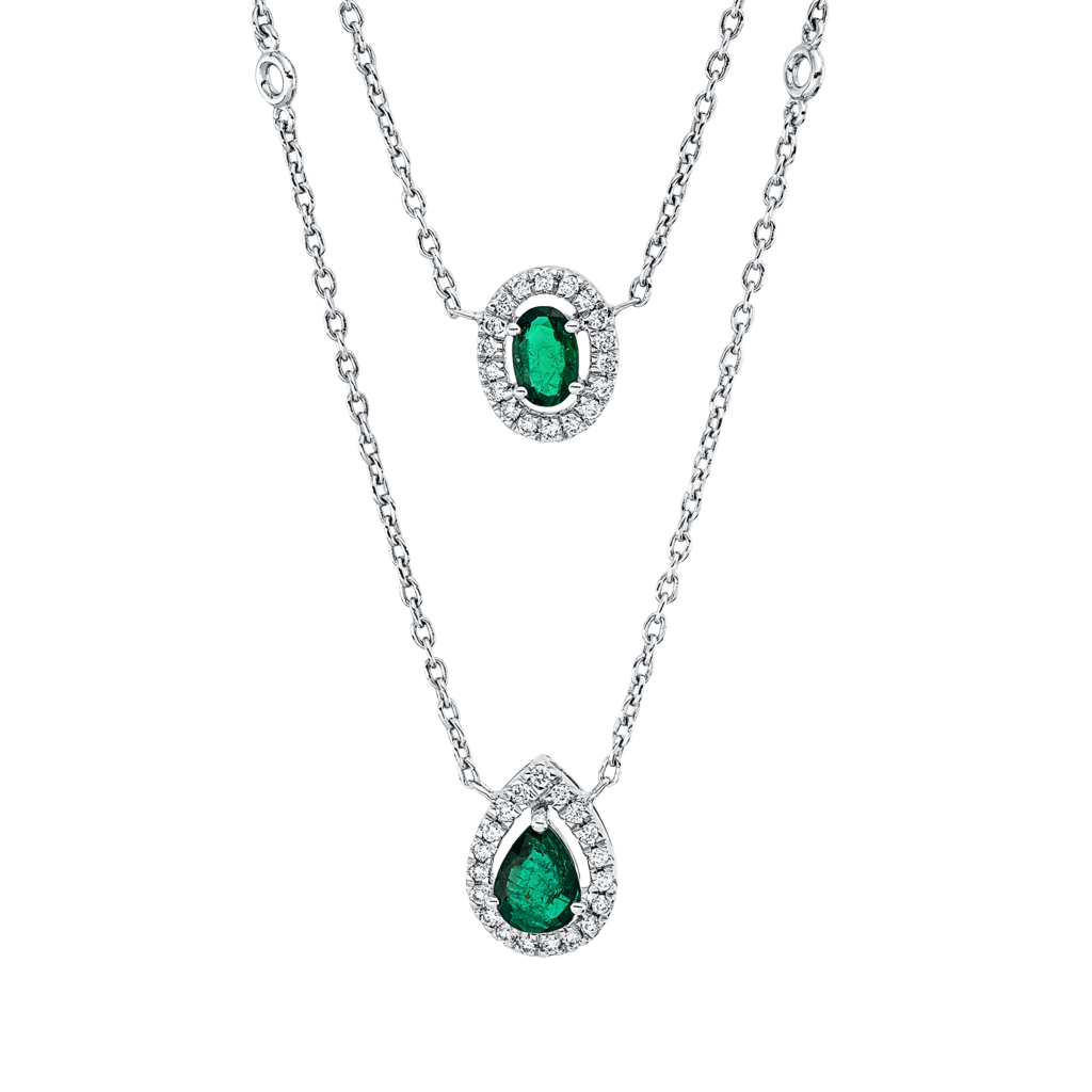 Brogle Selection necklace with emerald pendant
