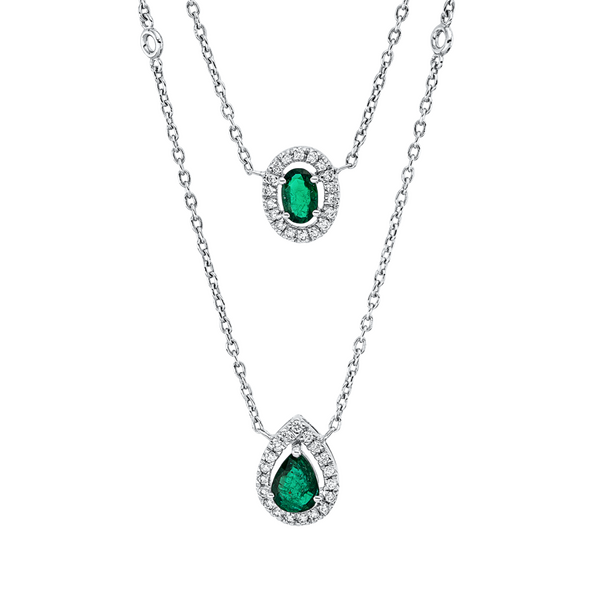 Brogle Selection necklace with emerald pendant Brogle Selection necklace with emerald pendant