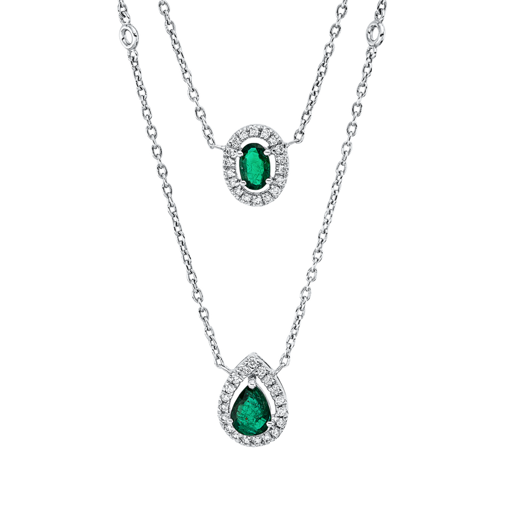 Brogle Selection necklace with emerald pendant Brogle Selection necklace with emerald pendant