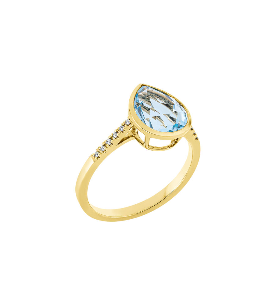 Brogle Classic Sky topaz ring